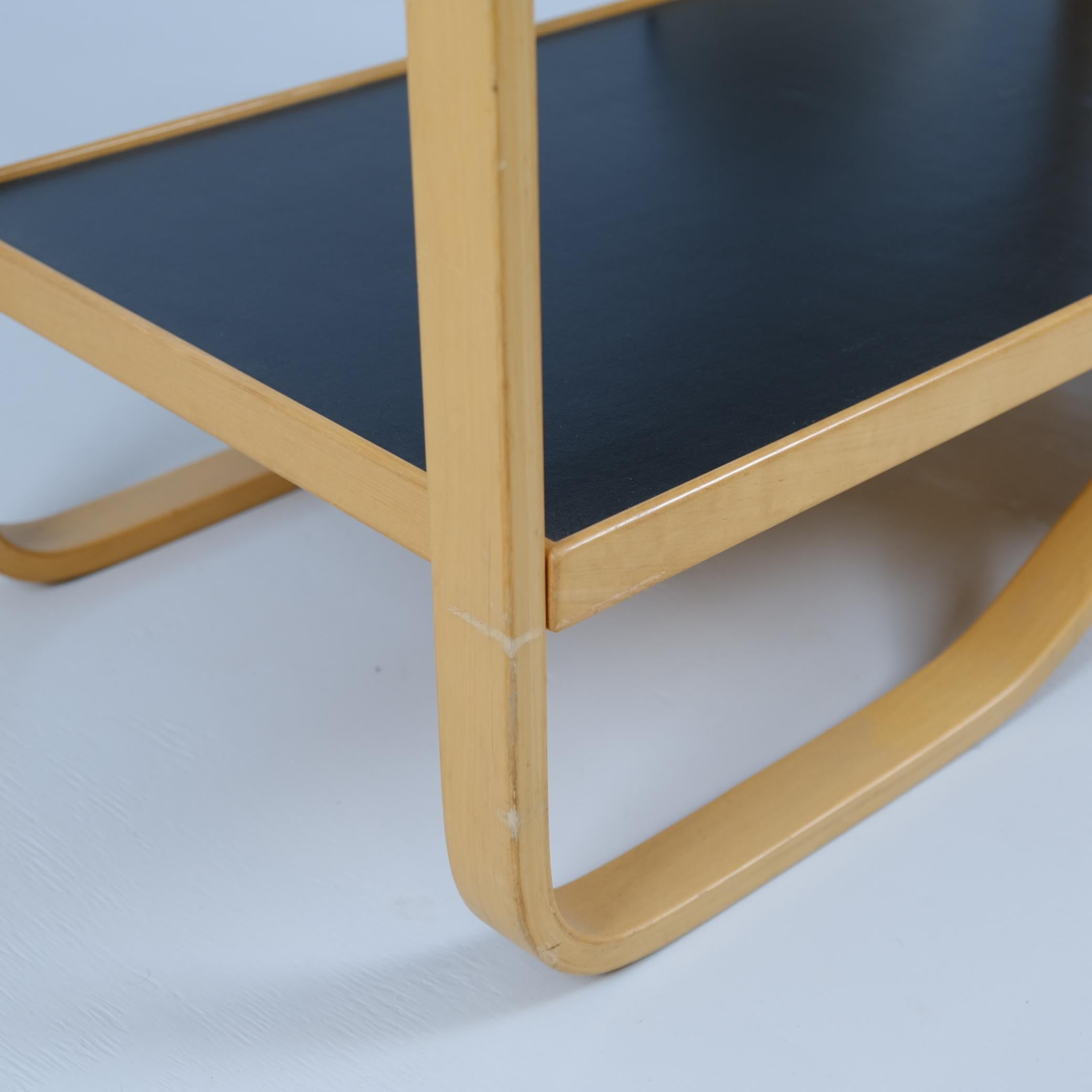 Carro negro para café y té Alvar Aalto Modelo 901, Abedul, Artek Años 60 en venta 1