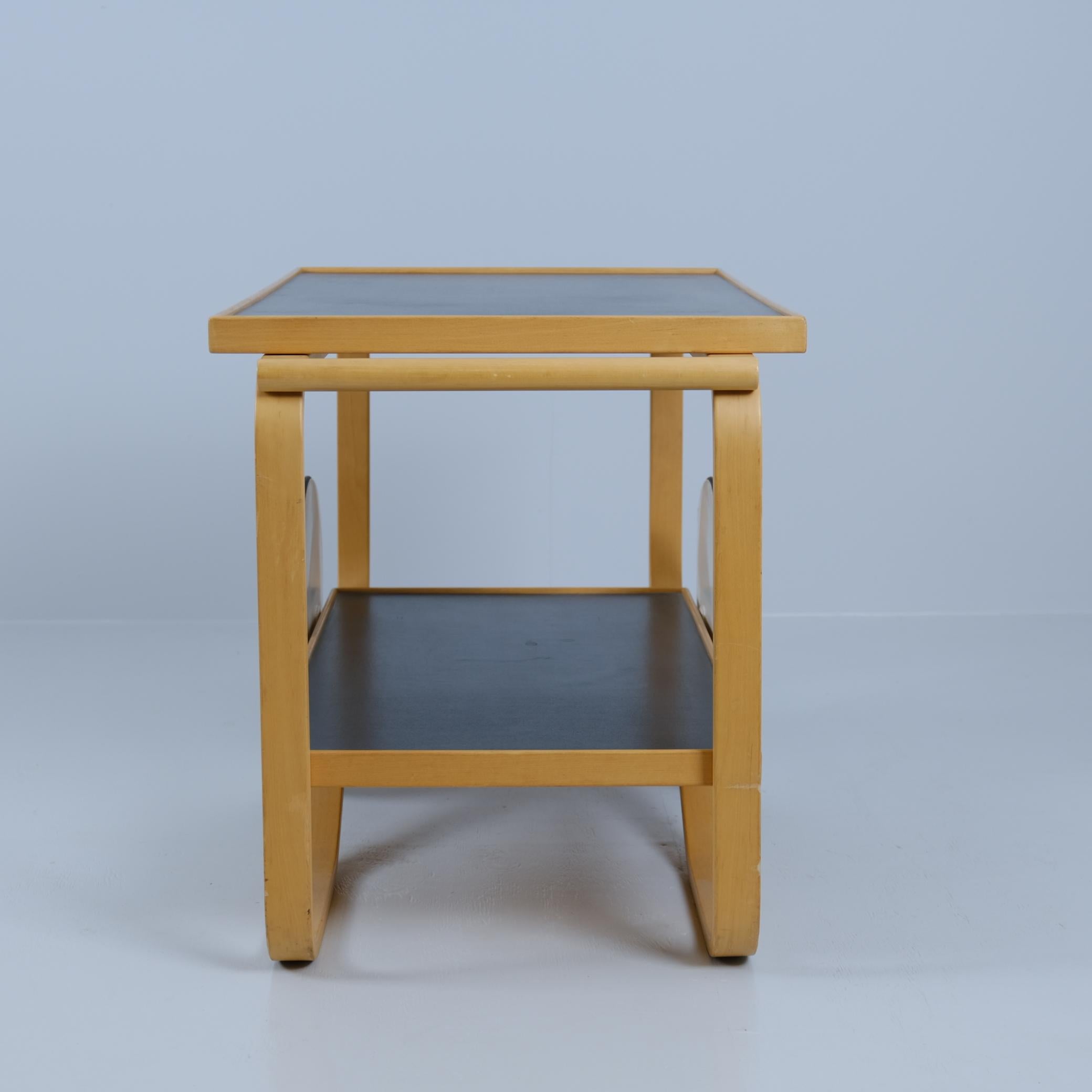 Carro negro para café y té Alvar Aalto Modelo 901, Abedul, Artek Años 60 en venta 5