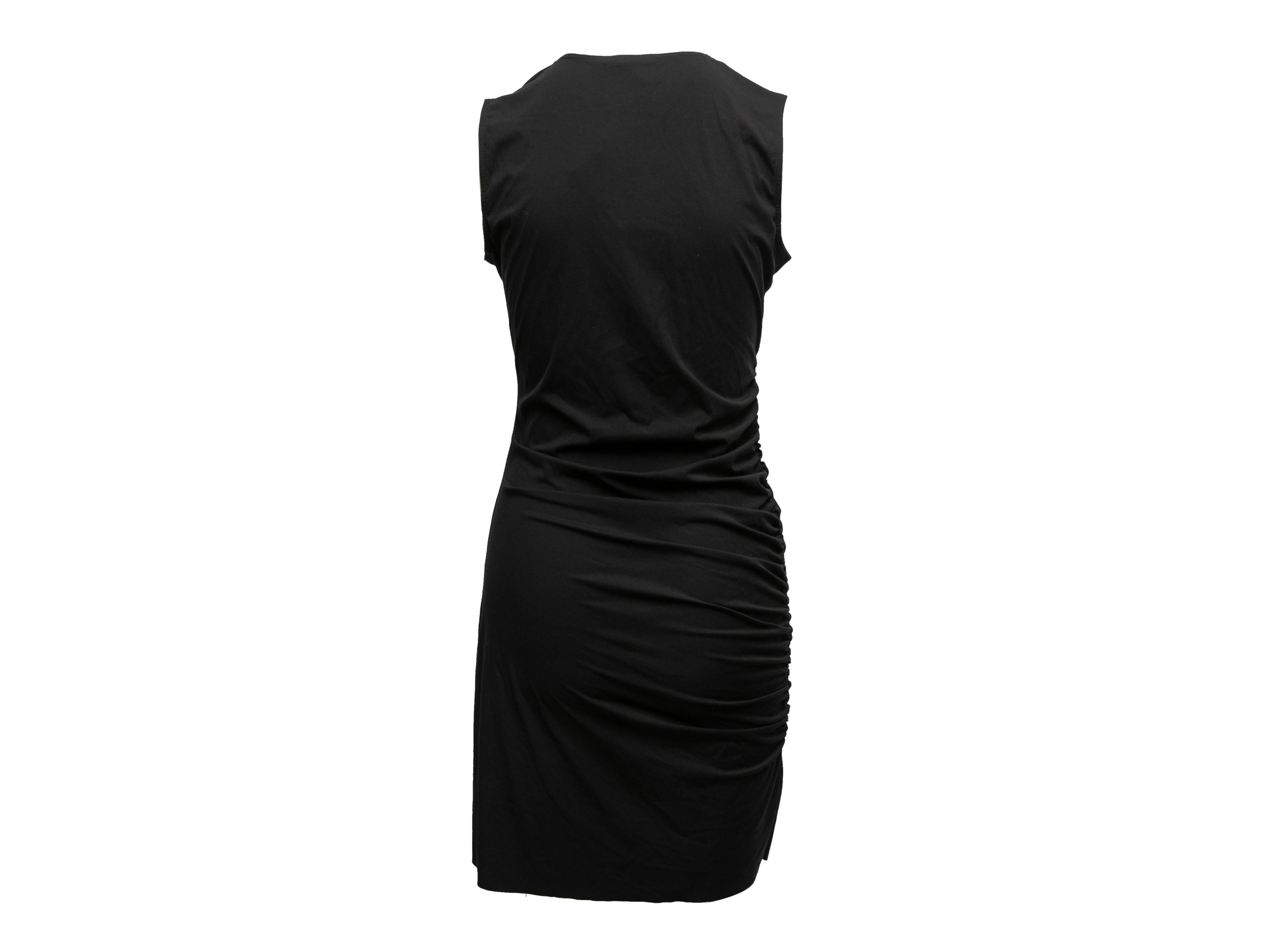 Black Amina Muaddi x Wolford Sleeveless Bodycon Dress Size US M In Excellent Condition For Sale In New York, NY