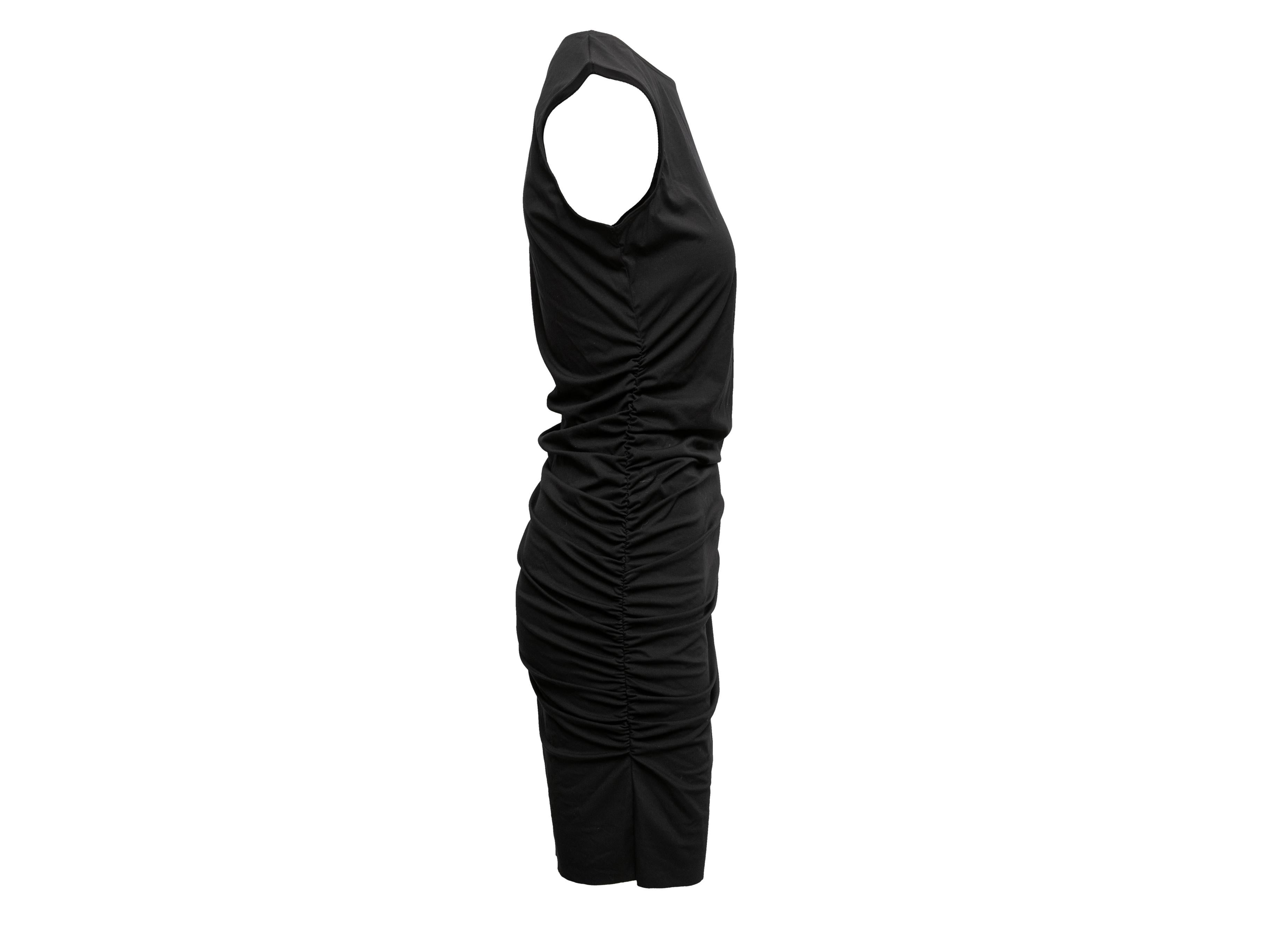 Women's Black Amina Muaddi x Wolford Sleeveless Bodycon Dress Size US M For Sale