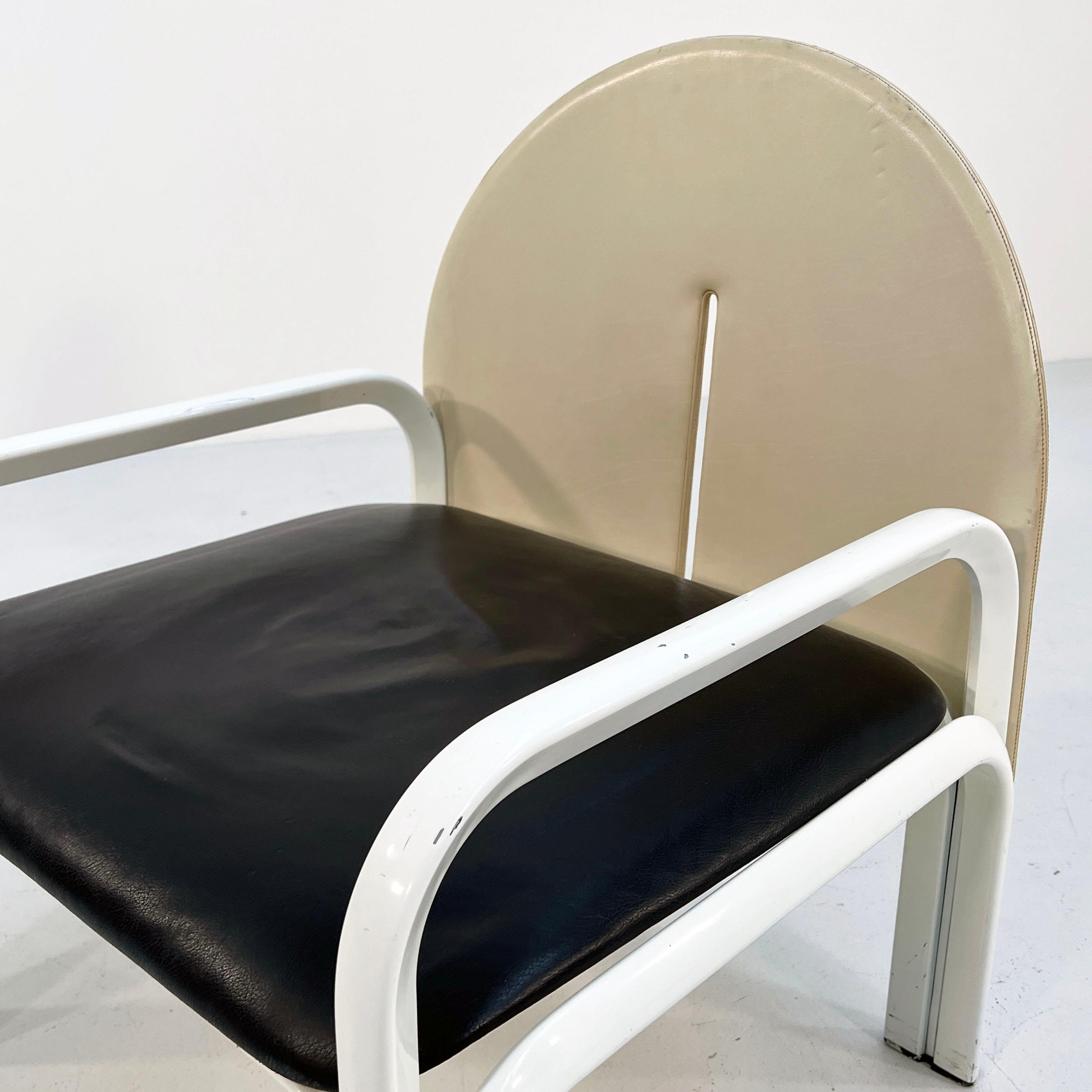 Black and Beige 54 L Armchair by Gae Aulenti for Knoll International, 1970s 1