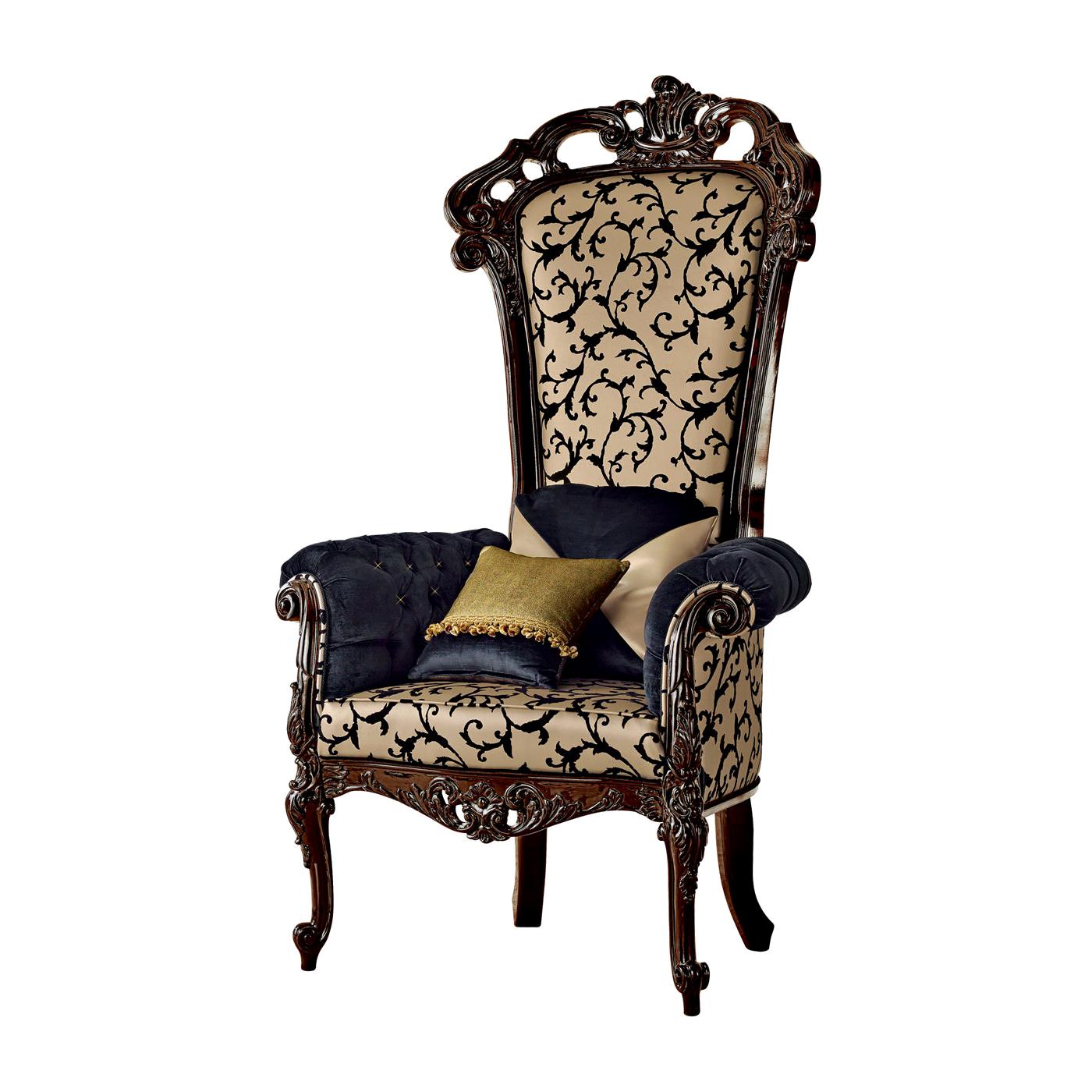 Black and Beige Armchair