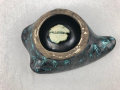 Llavero o Vide Poche de Cerámica Francesa de Mediados de Siglo Vallauris, Esmaltado Azul