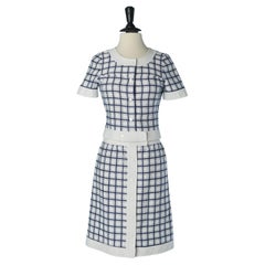 Black and blue skirt suit with check pattern COURREGES Hyperbole