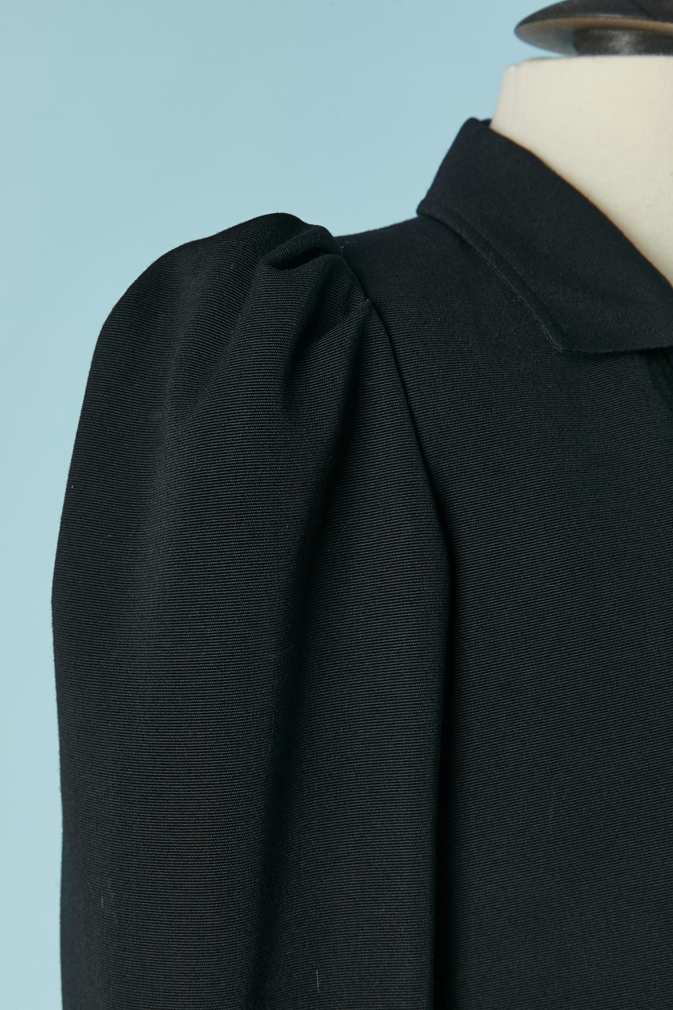Black and blue wool skirt-suit SAINT LAURENT Rive Gauche Circa 1980 For Sale 3
