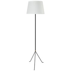 Black and Brass 1950s Tripod Floor Lamp Black and Brass 1950s Tripod Floor Lamp