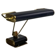Black and brass gold desk lamp model N71 by Eileen Gray for Jumo, France 1940s