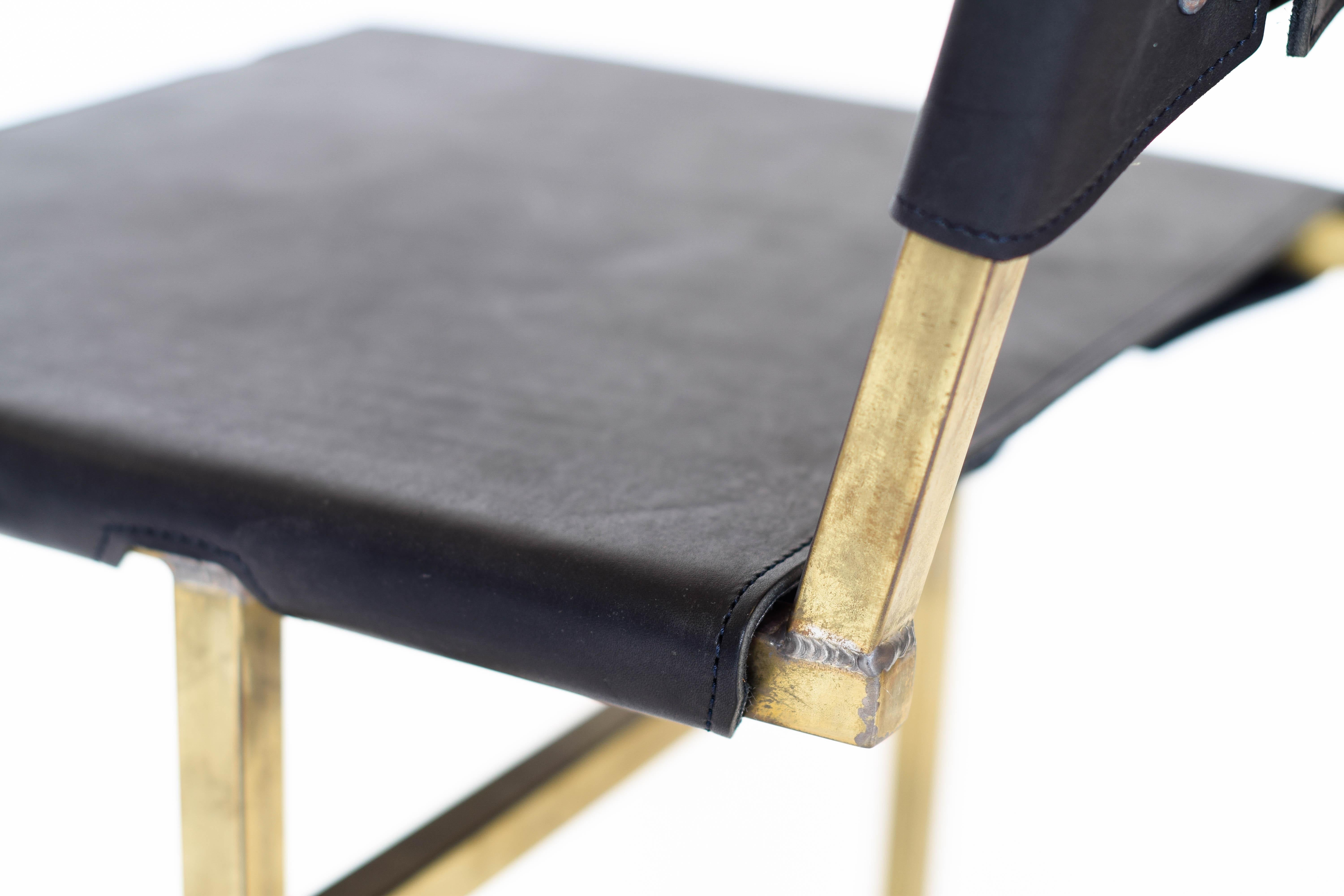 Black and Brass Memento Chair, Jesse Sanderson In New Condition For Sale In Geneve, CH