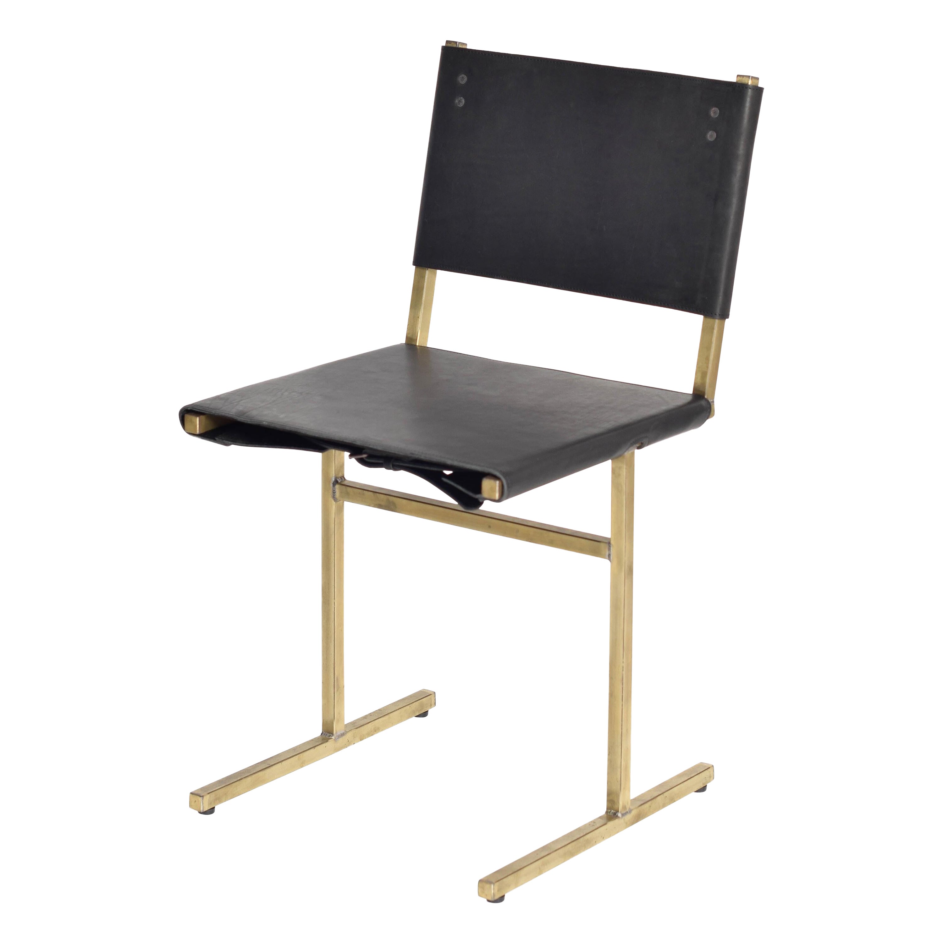 Black and Brass Memento Chair, Jesse Sanderson For Sale