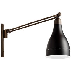 Black and Brass Modern Sconce, Italy, 21st Century