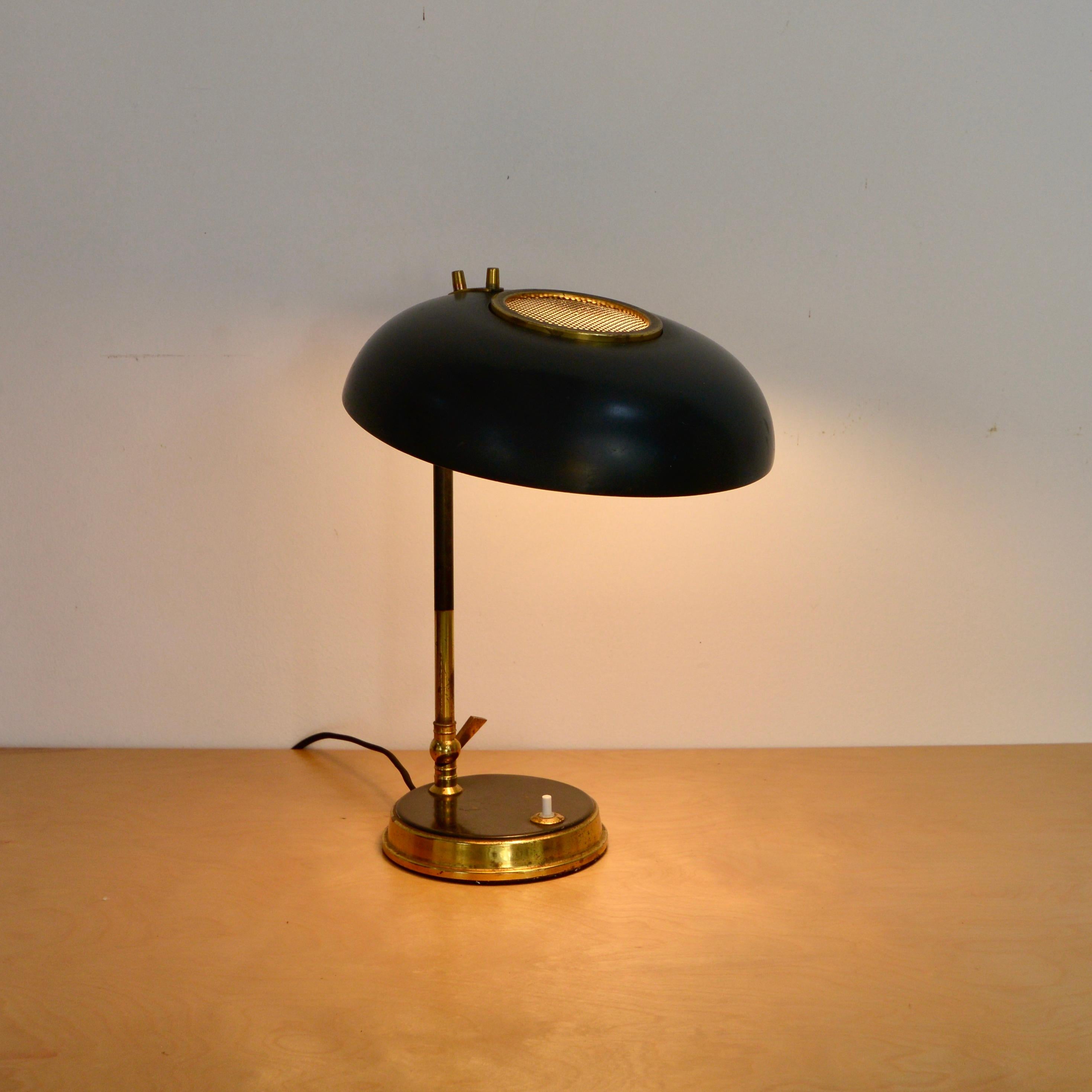 Black and Brass Oscar Torlasco Table Lamp 3