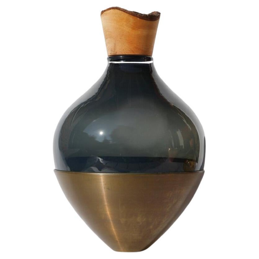 Black and Brass Patina India Vessel II, Pia Wüstenberg For Sale