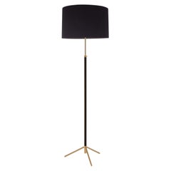 Black and Brass Pie De Salón G2 Floor Lamp by Jaume Sans