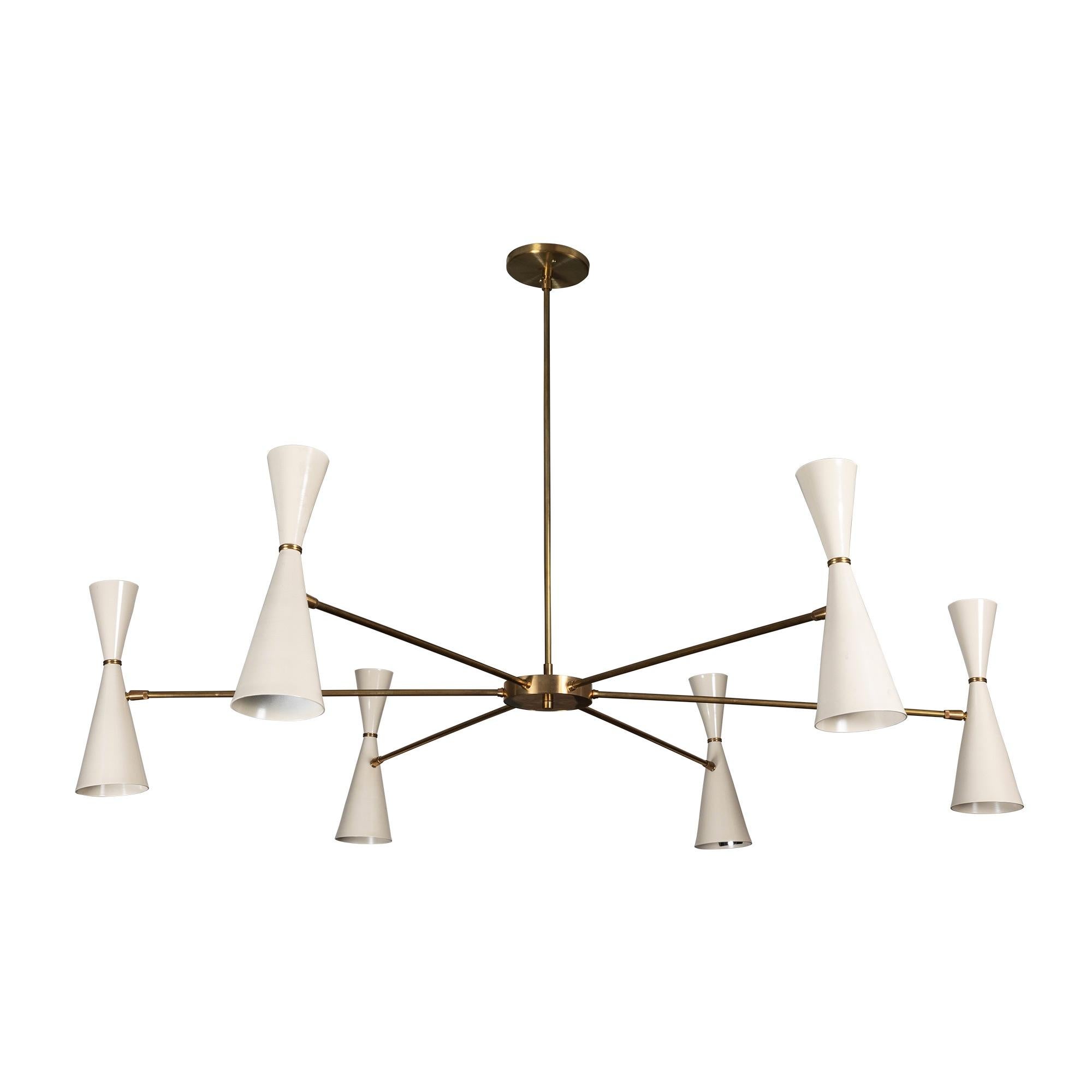 Black and Brass Radial Chandelier by Lawson-Fenning 2