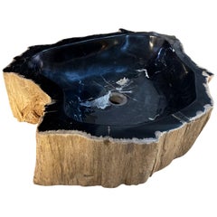 Black and Brown Petrified Wood Sink