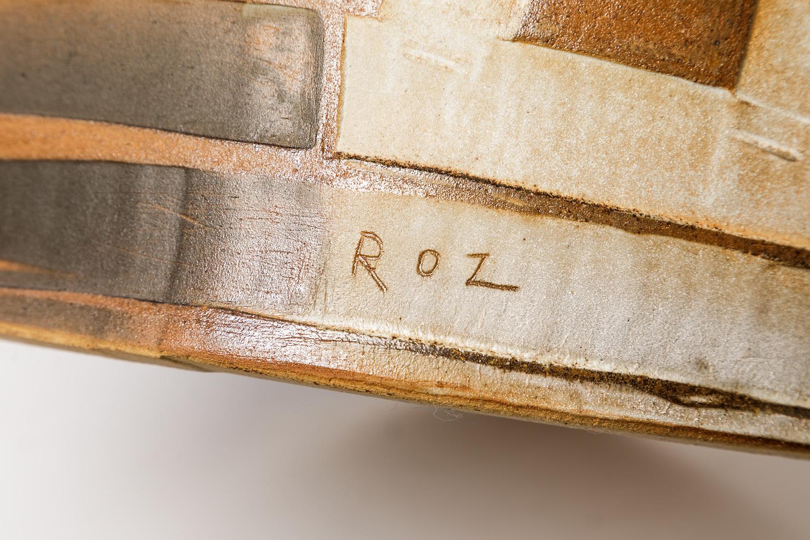 Schwarzer und brauner Keramikhocker aus Steingut von Roz Herrin La Borne Table 11/11 im Angebot 4