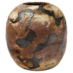 Black and Brown Unique Abstract Ceramic Vase by David Whitehead La Borne