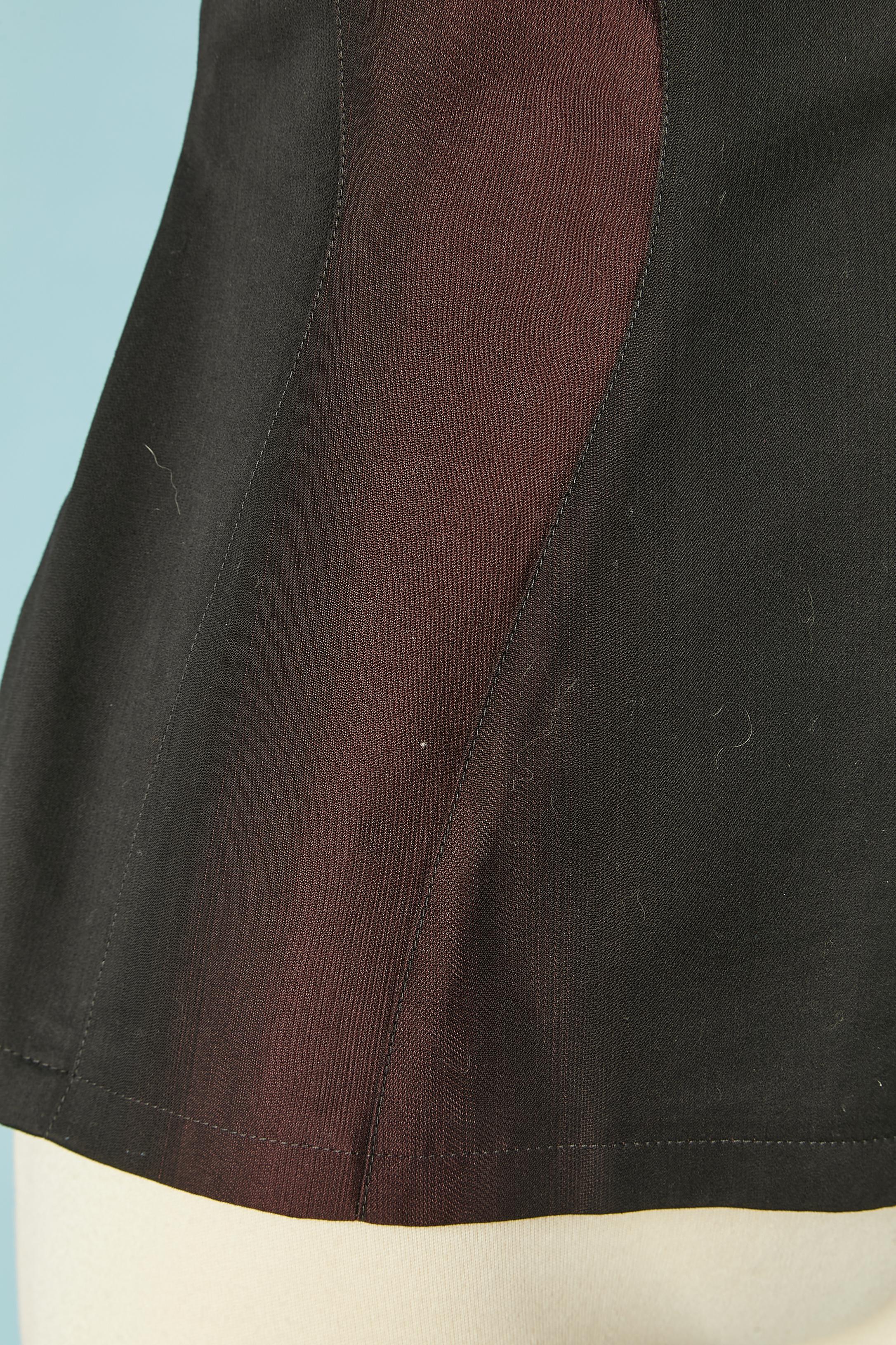 Schwarzes und burgunderfarbenes Bustier aus Degradé mit Spaghettiträgern MUGLER im Zustand „Hervorragend“ im Angebot in Saint-Ouen-Sur-Seine, FR