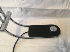 Schwarze und verchromte deutsche Schreibtischlampe von Egon Hillebrand, 1970er Jahre