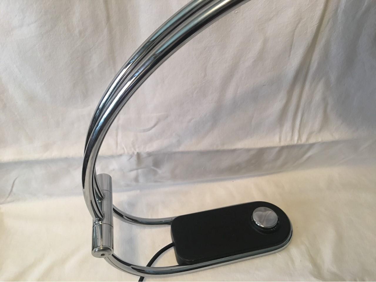 Black and Chrome 1970s German Desk Lamp by Egon Hillebrand In Good Condition For Sale In Frisco, TX