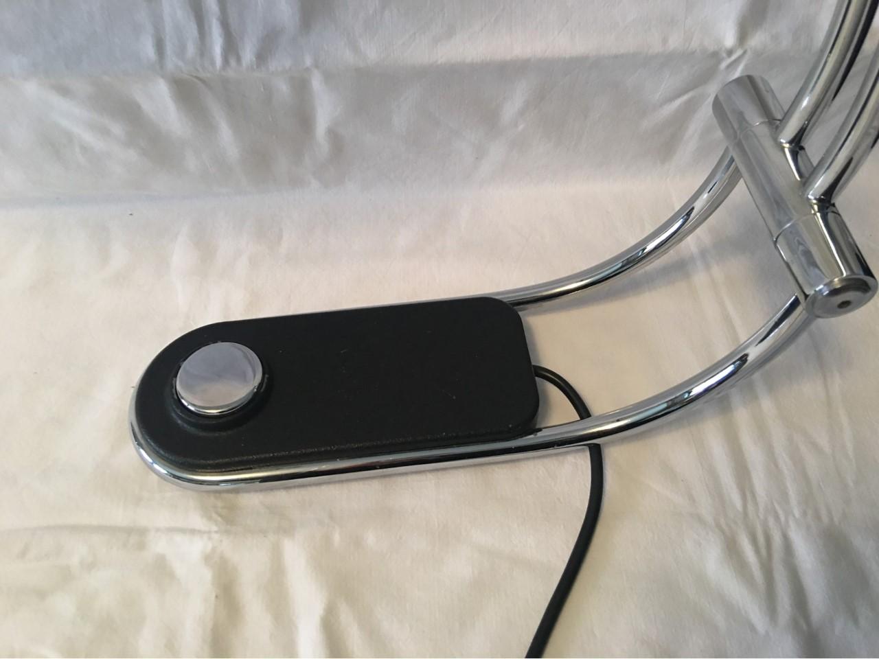 Black and Chrome 1970s German Desk Lamp by Egon Hillebrand For Sale 4