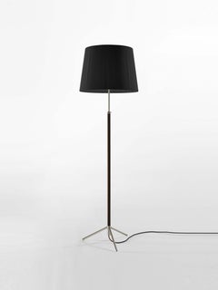 Black and Chrome Pie de Salón G1 Floor Lamp by Jaume Sans