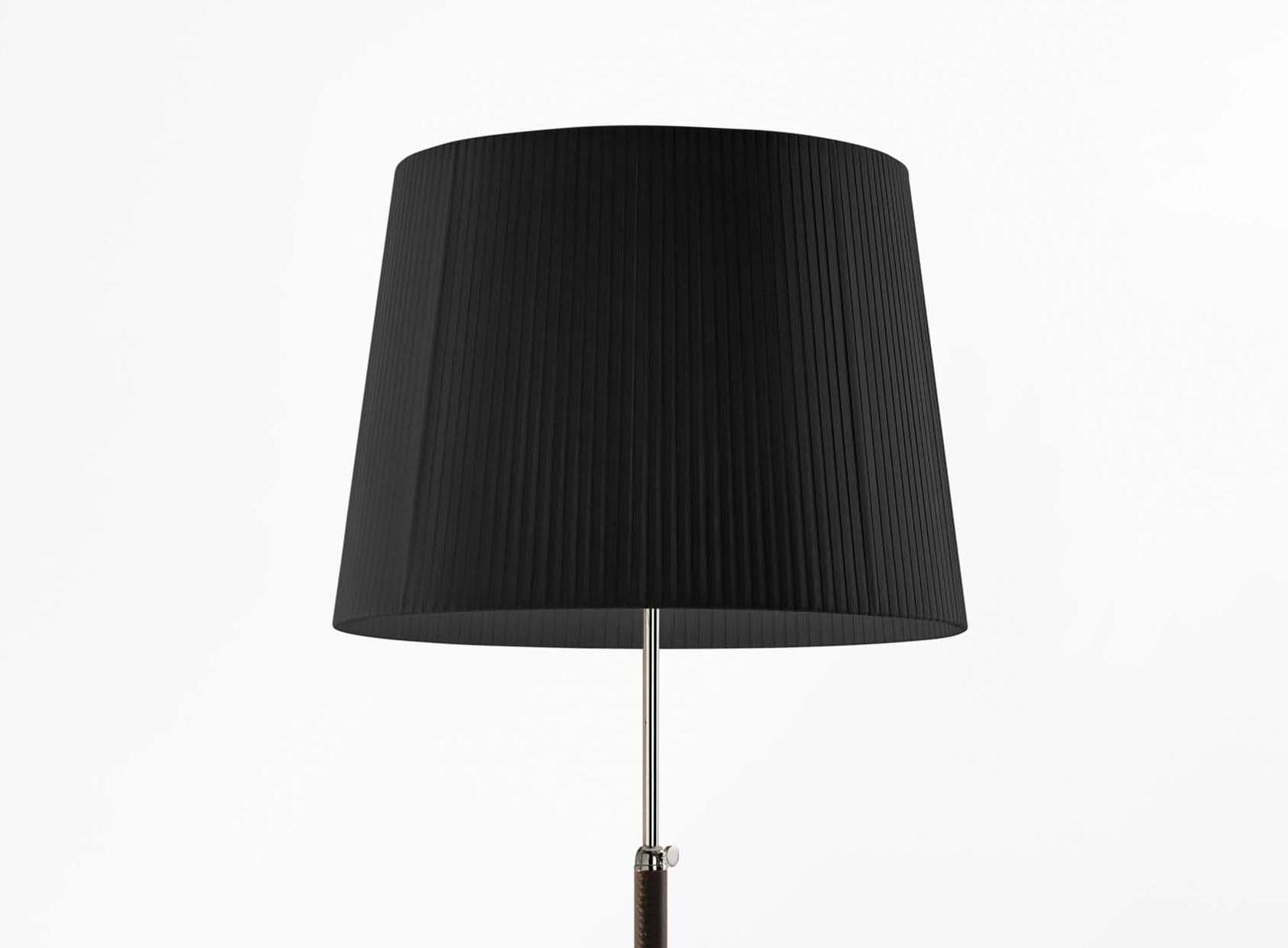 Modern Black and Chrome Pie de Salón G1 Floor Lamp by Jaume Sans For Sale