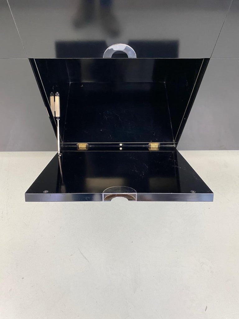 Black and Chrome Sideboard by Willy Rizzo for Mario Sabot, Italy, 1972 For Sale 1