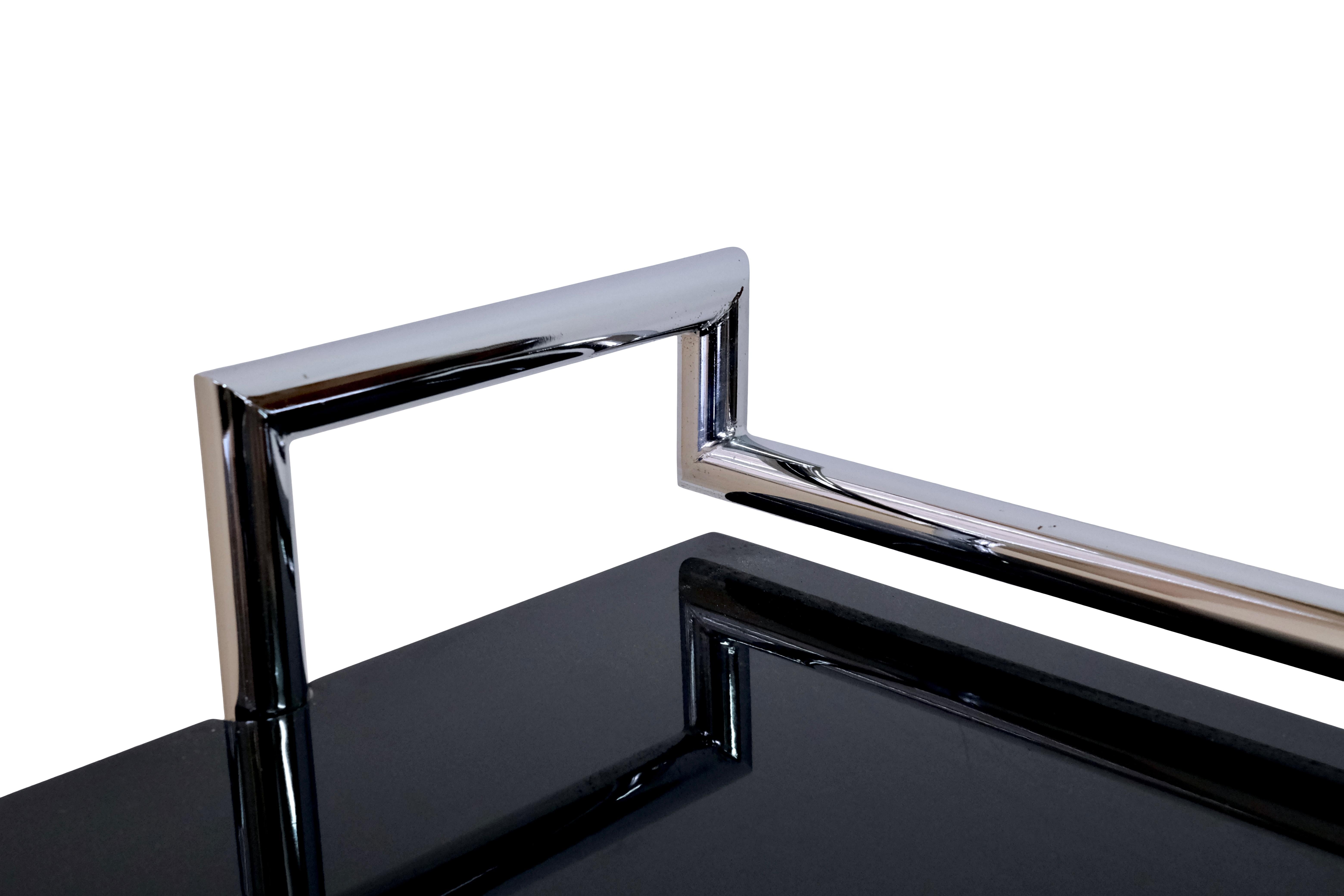 20th Century Black and Chromed Steel Tube Coiffeuse Table by Eileen Gray for ClassiCon