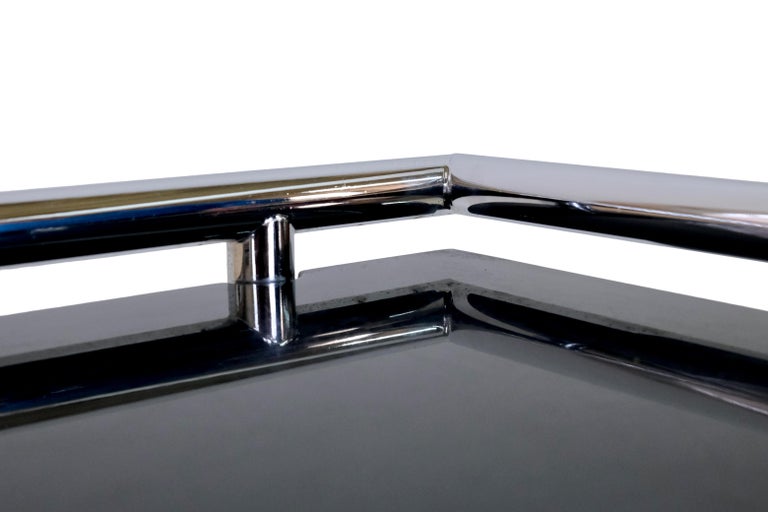 Metal Black and Chromed Steel Tube Coiffeuse Table by Eileen Gray for ClassiCon