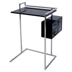 Black and Chromed Steel Tube Coiffeuse Table by Eileen Gray for ClassiCon