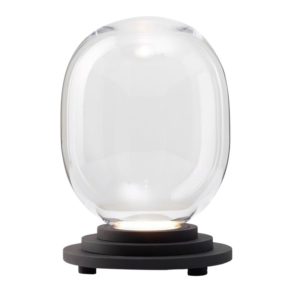 Black and Clear Stratos Capsule Table Light by Dechem Studio For Sale