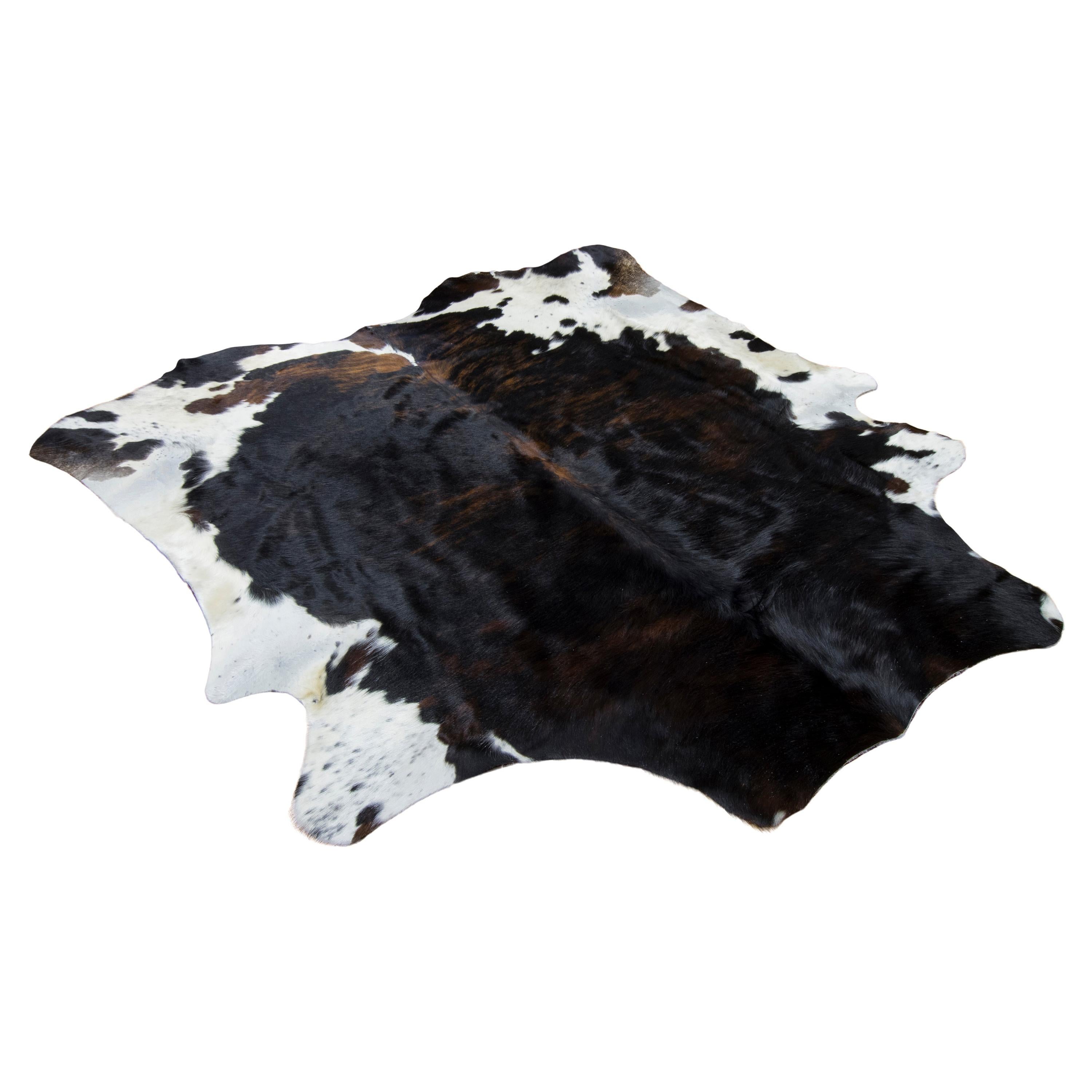 Black and Copper Cowhide For Sale