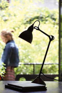 Black and Copper Lampe Gras N° 205 Table Lamp by Bernard-Albin Gras