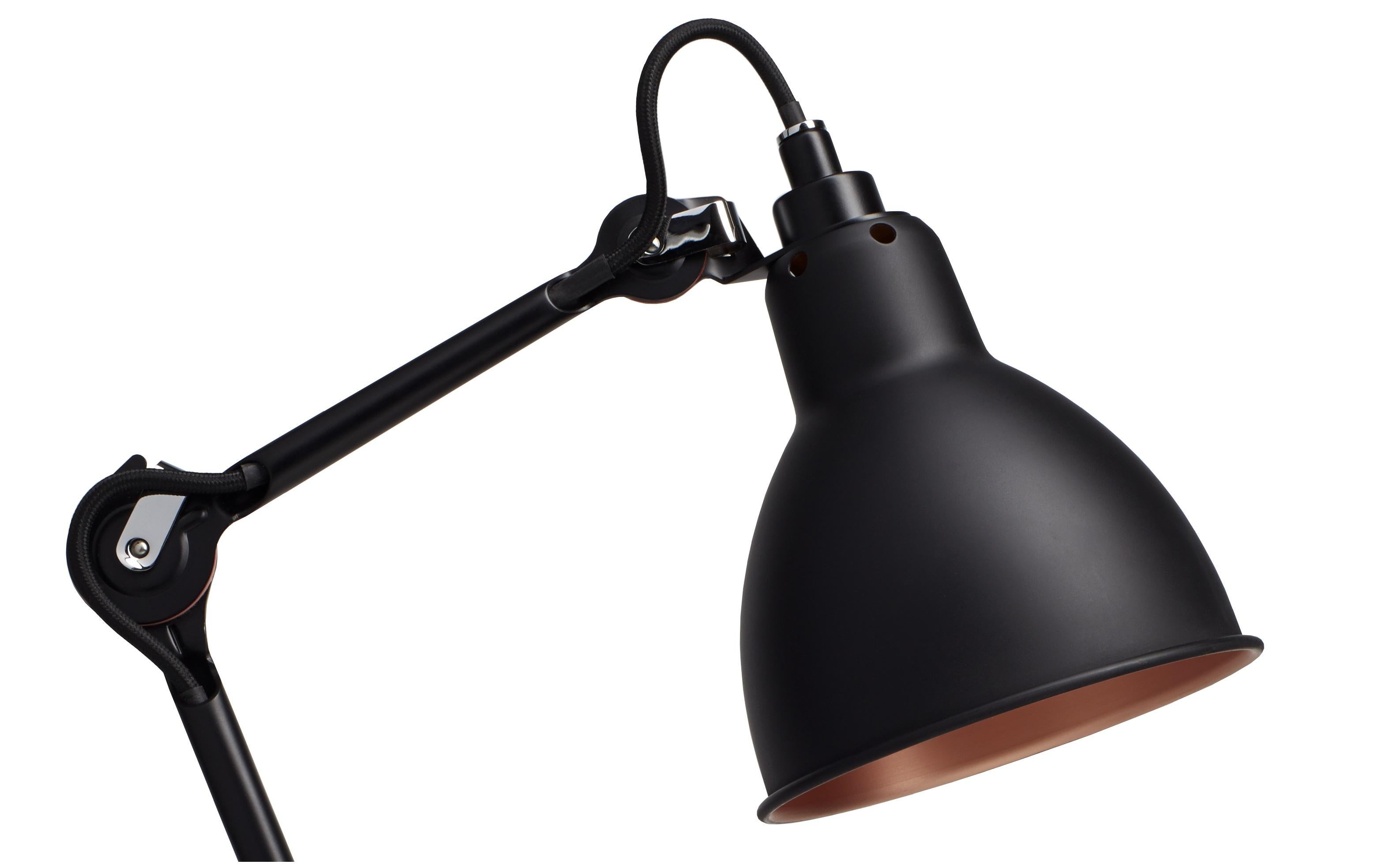 Lámpara de mesa Lampe Gras N° 205 Negra y Cobre de Bernard-Albin Gras en Nuevo estado para la venta en Geneve, CH