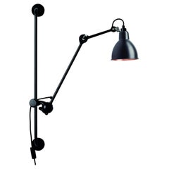 Black and Copper Lampe Gras N° 210 Wall Lamp by Bernard-Albin Gras