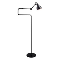 Lámpara de pie Lampe Gras N° 411 Negra y Cobre de Bernard-Albin Gras
