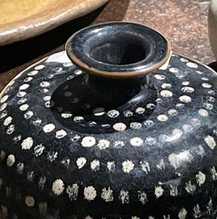 Black and Cream Dotted Vase, China, Contemporary