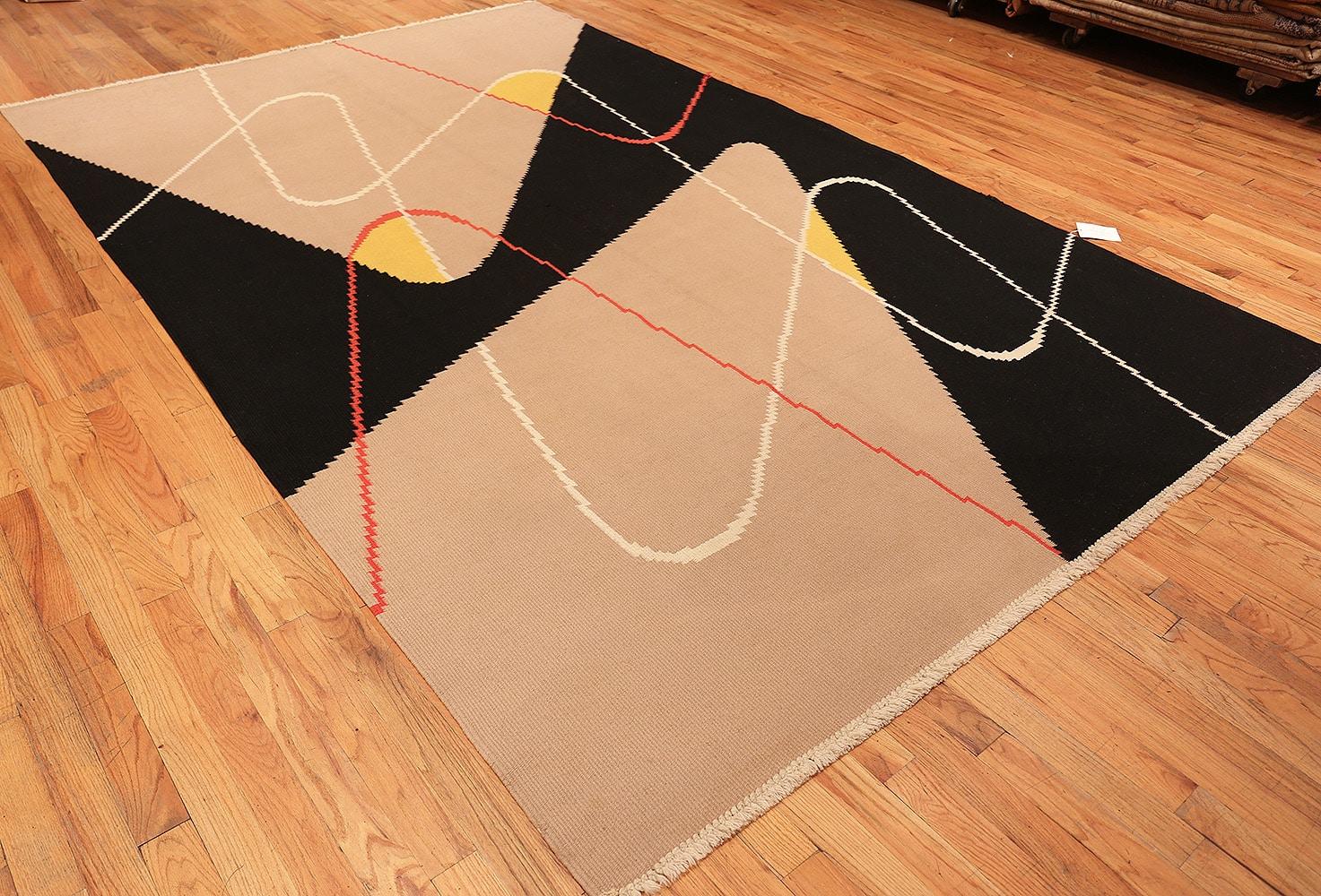 Hand-Woven  Vintage French Art Deco Rug. Size: 8 ft 4 in x 13 ft For Sale
