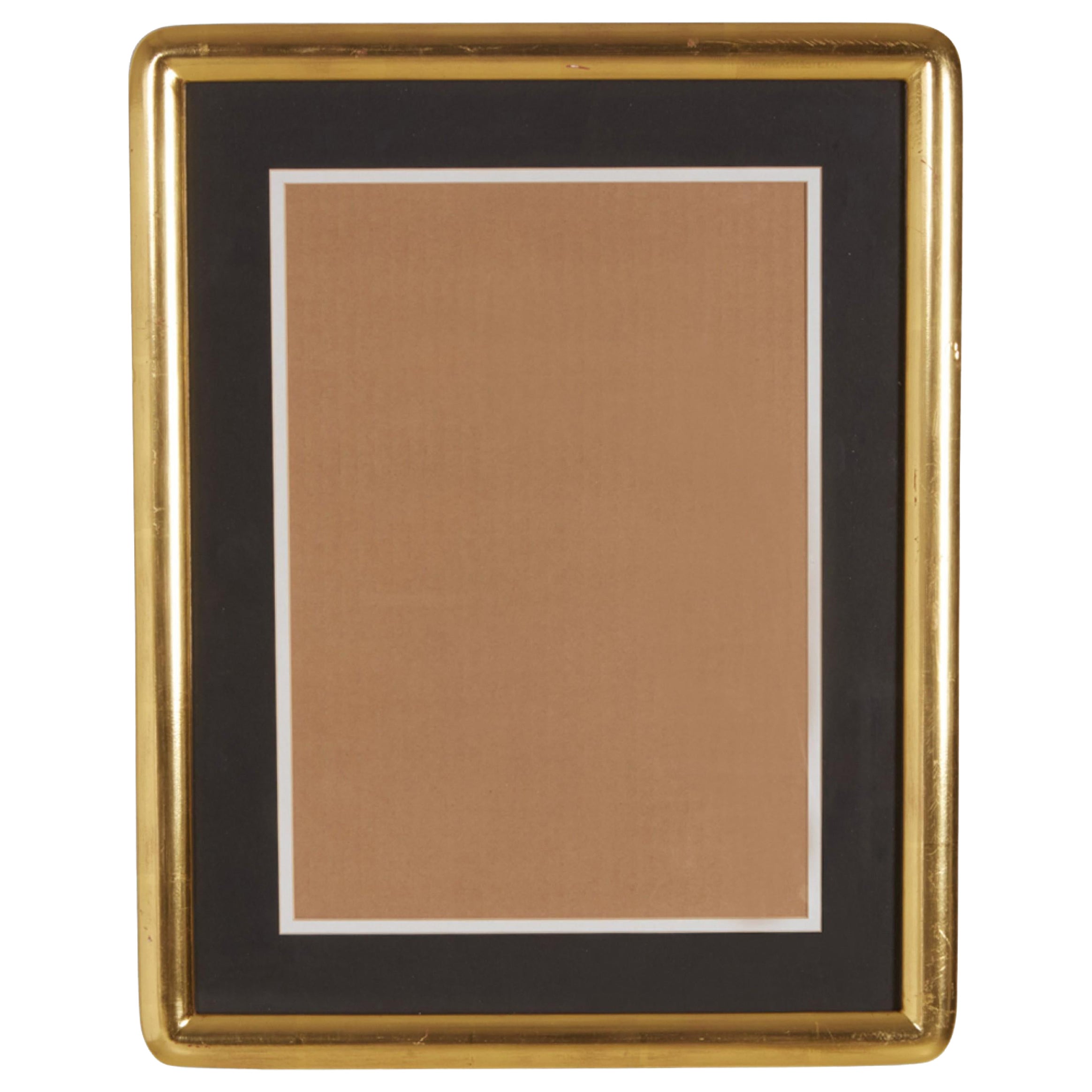 Black and Gilt Curved Corner Gallery Frame en venta