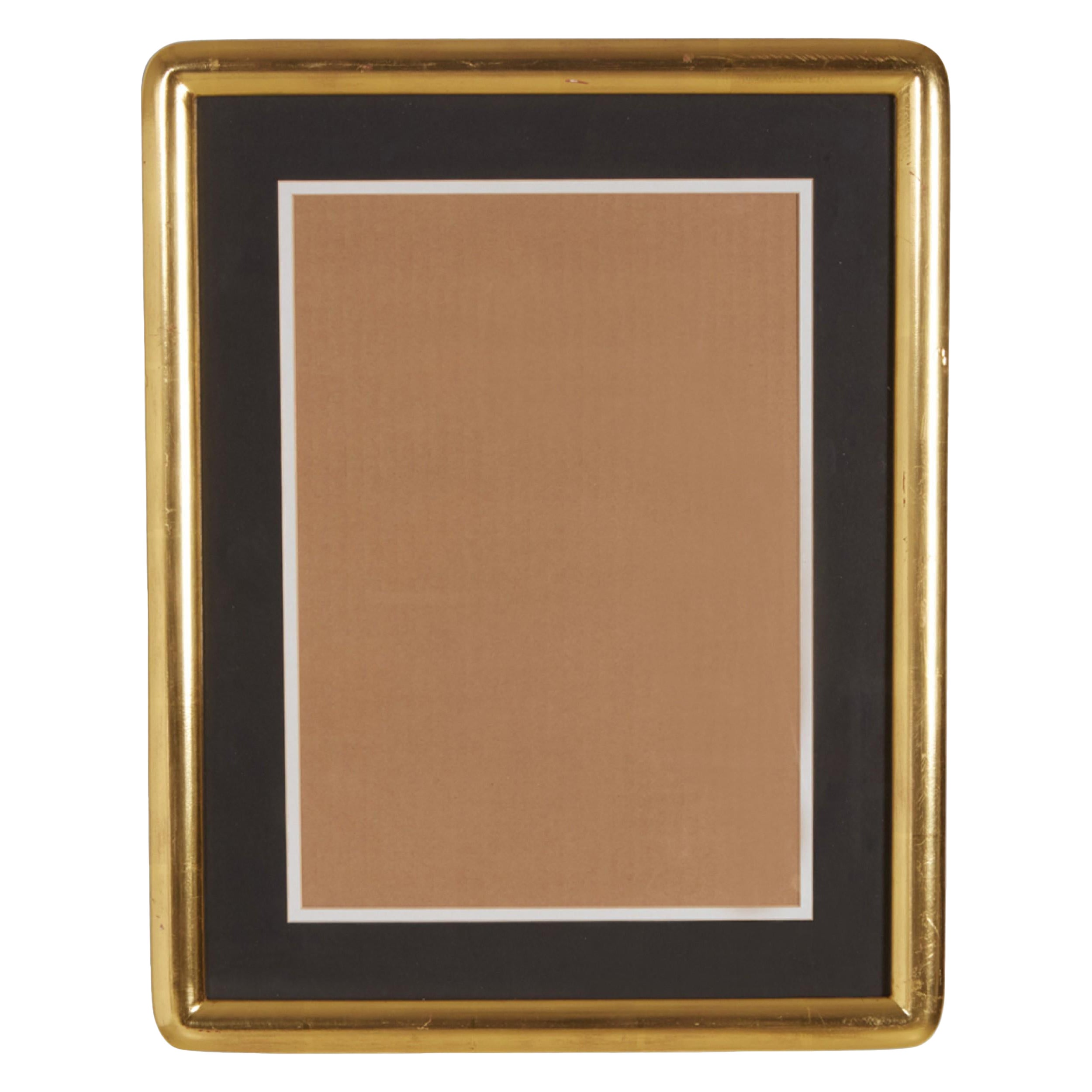 Black and Gilt Curved Corner Gallery Picture Frame in vendita