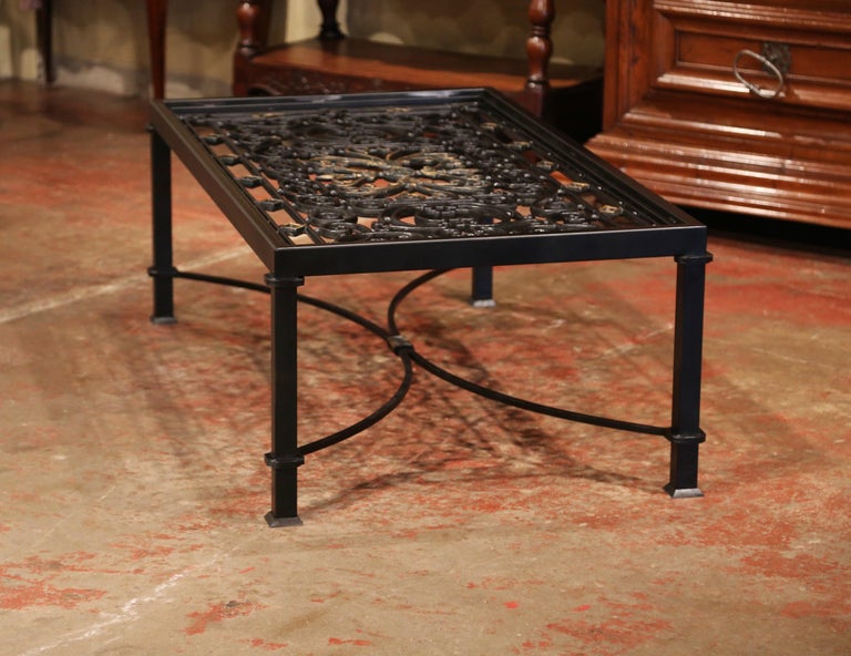 Black and Gilt Iron Coffee Table Base Made with 19th ...