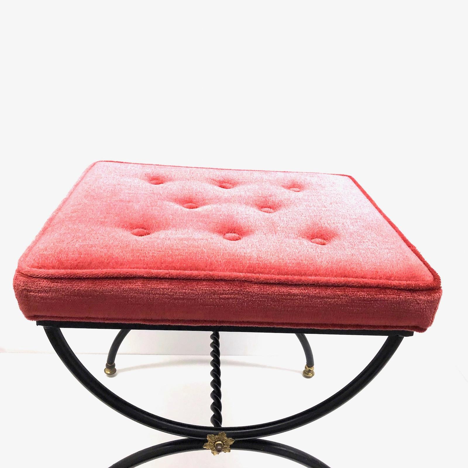 red velvet stool