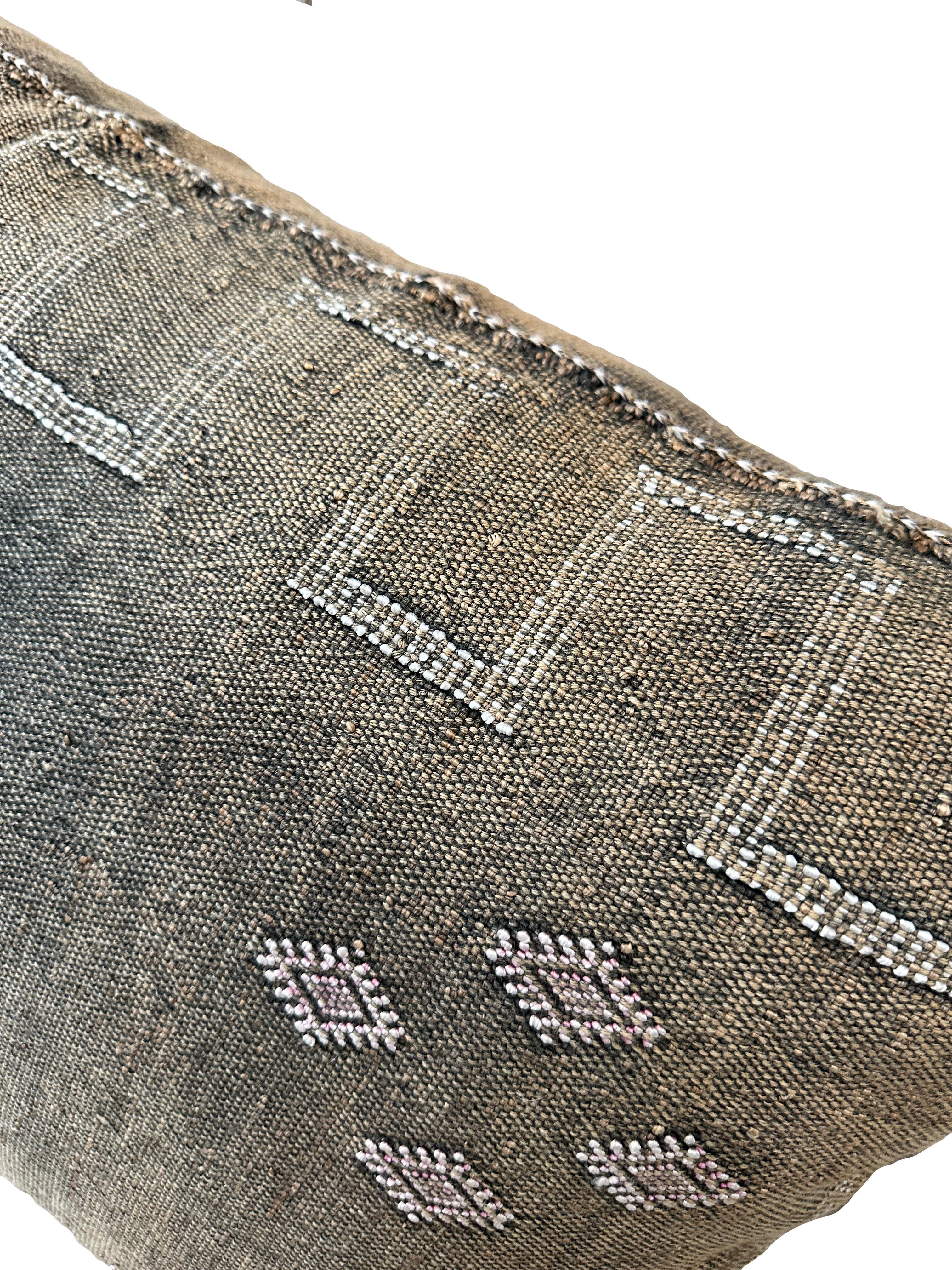 Fait main Coussin d'appoint marocain noir et or 35 
