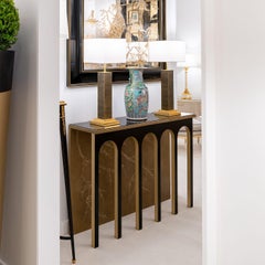 Black and Gold Arch Console