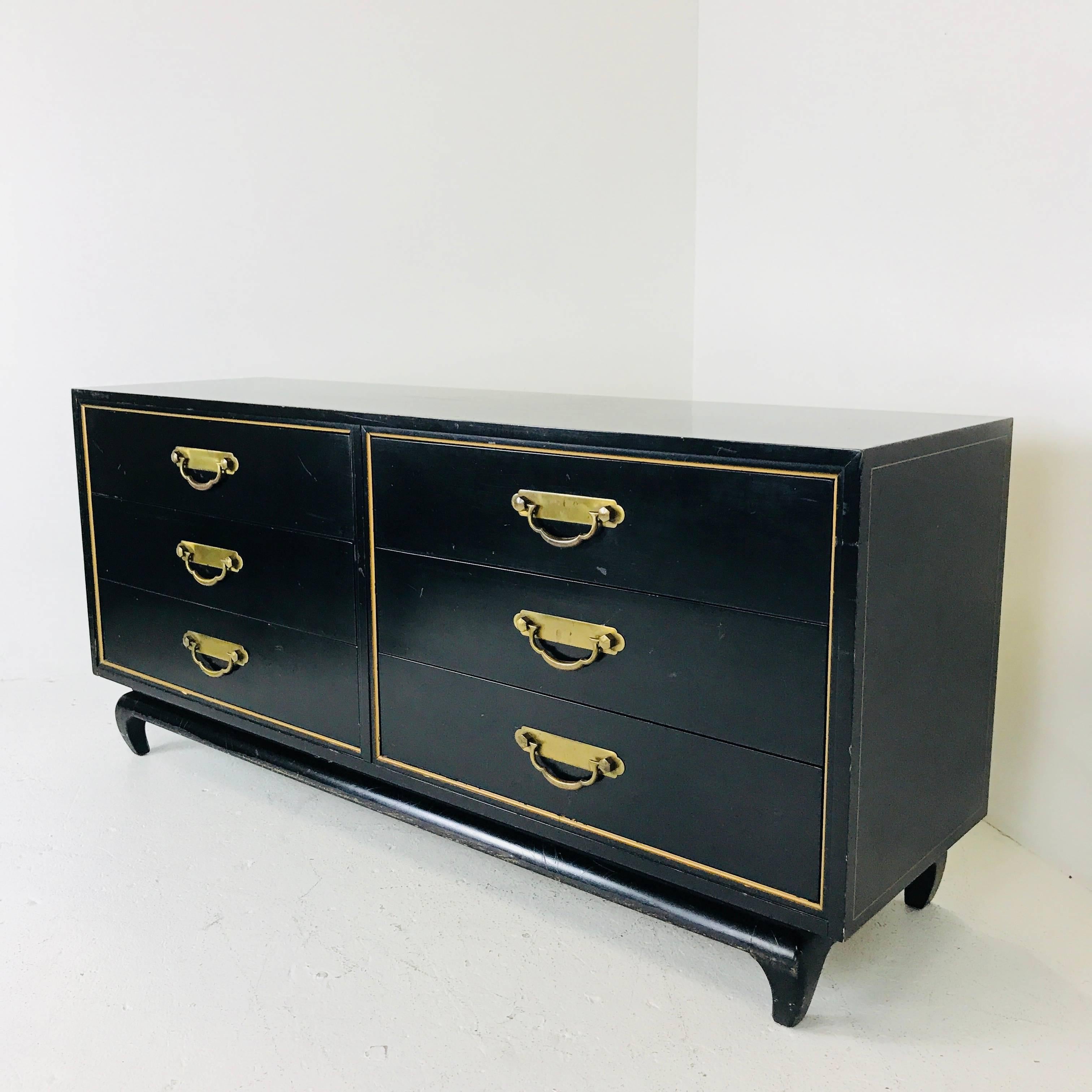 black gold dresser
