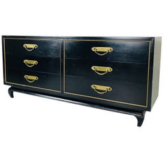Black and Gold Asian Dresser by American of Martinsville