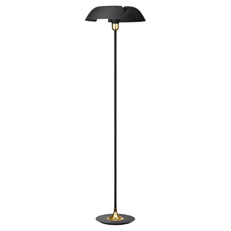 Black and Gold Contemporary Floor Lamp For Sale at 1stDibs