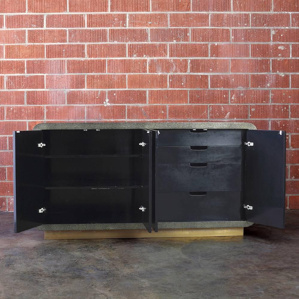 Black and Gold Credenza In Excellent Condition In West Hollywood, CA