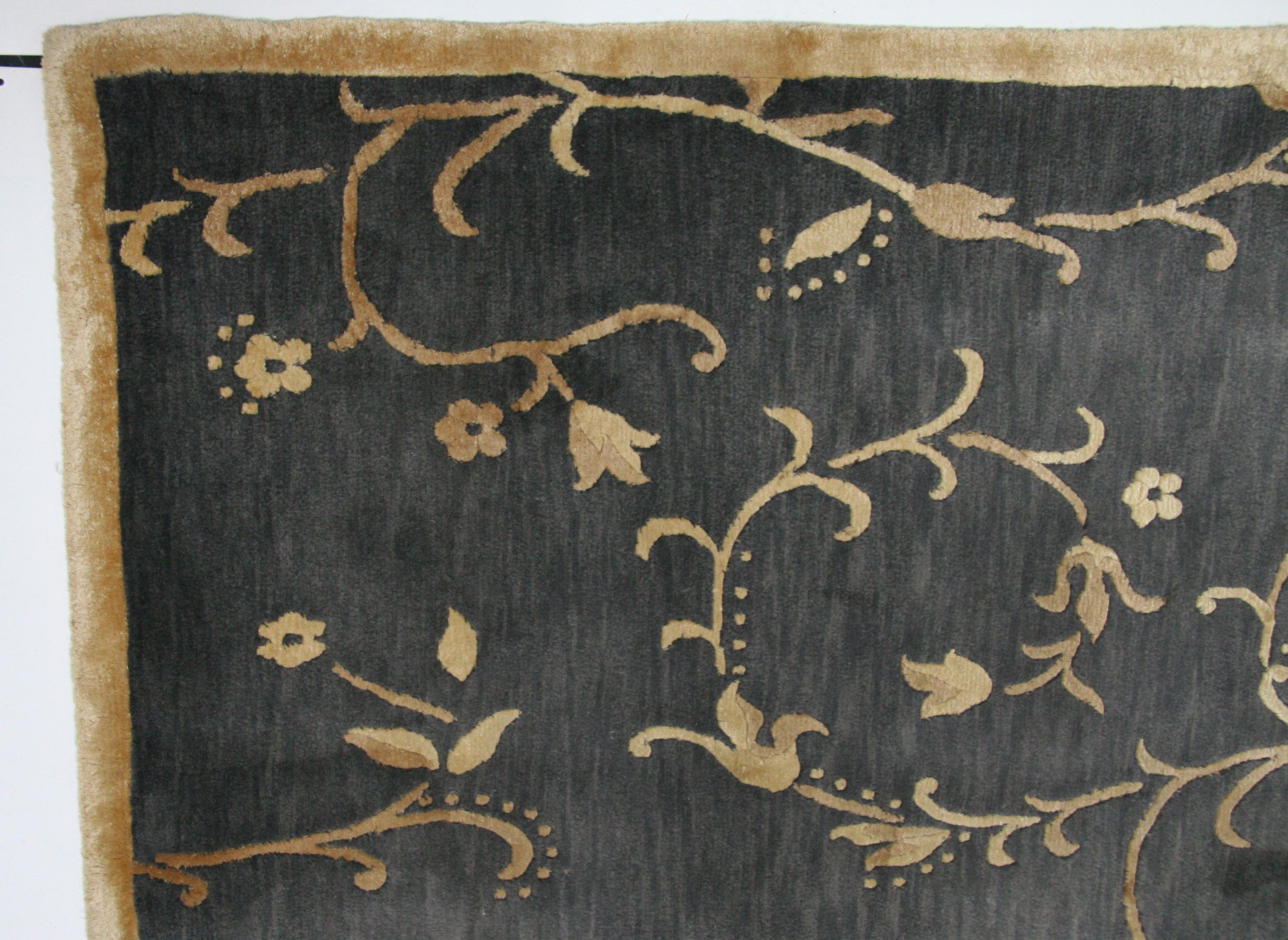 floral wool rug